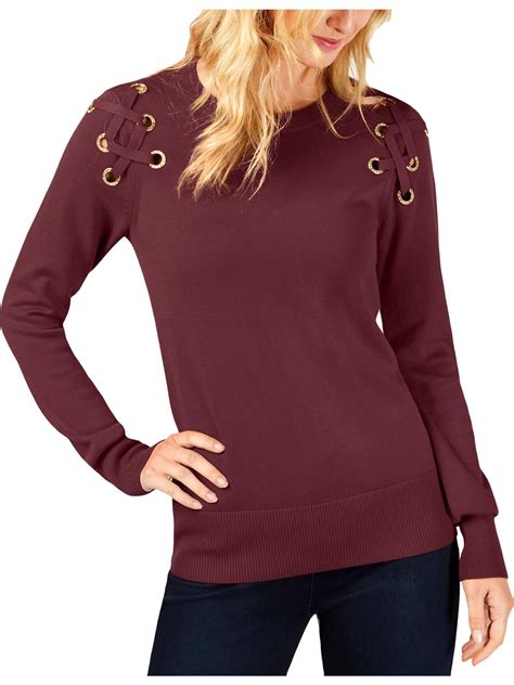 michael kors women pullover sweatshirt qs95g2d8wy pearl heter basics|Women's Michael Kors Collection Pullover Sweaters .